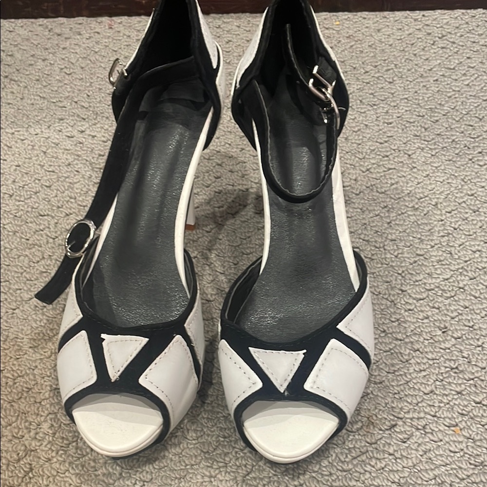 Elegant Black and White Women's Heels